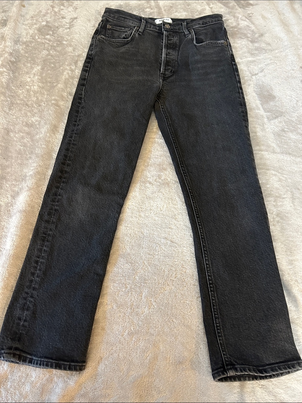 Agolde Riley high rise straight crop jeans